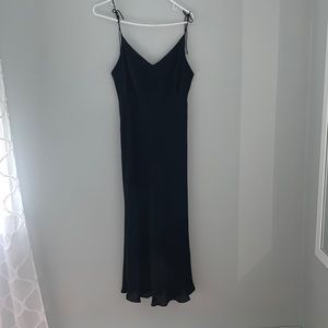 black spaghetti strap maxi dress